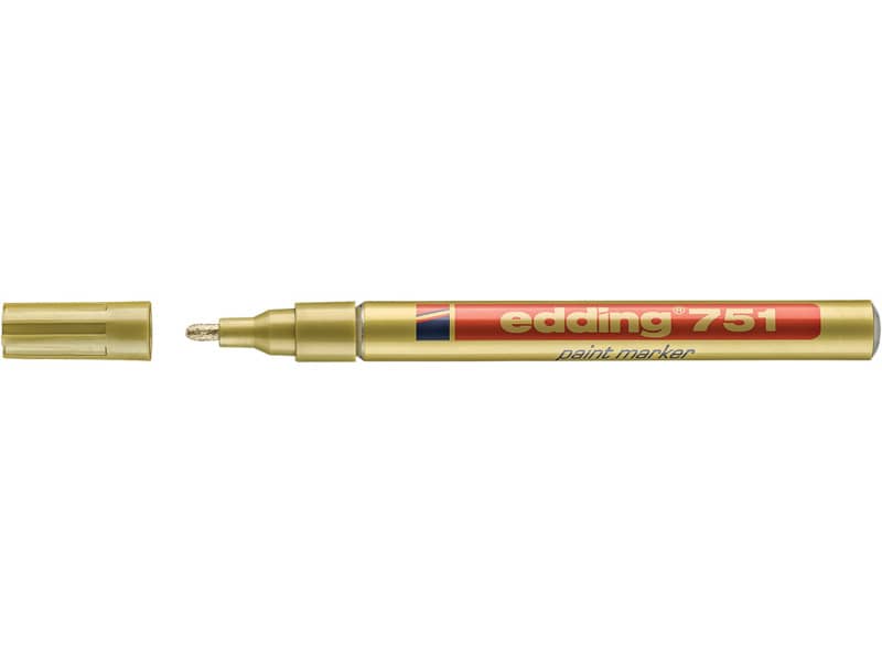Marcatore a vernice edding 751 punta conica 1-2 mm oro 4-751053
