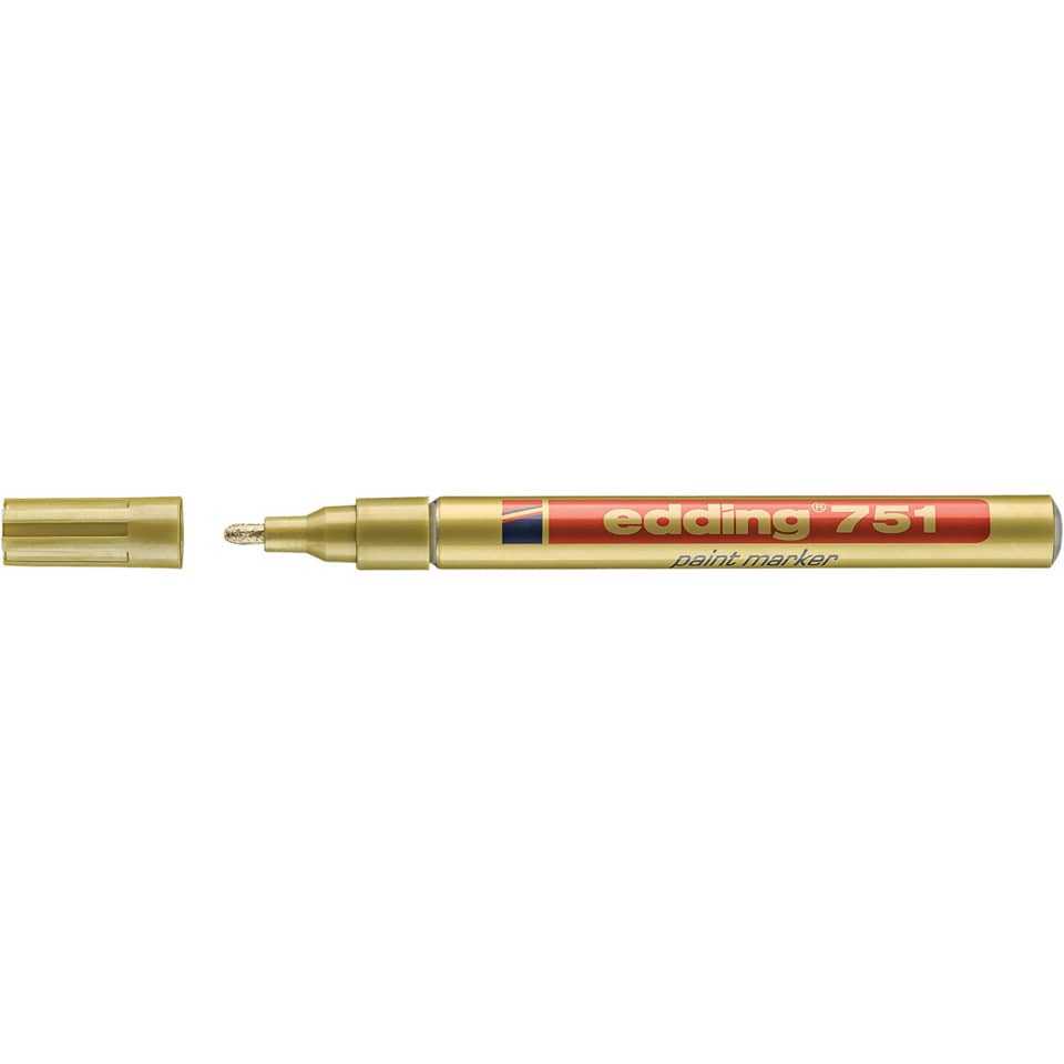 Marcatore a vernice edding 751 punta conica 1-2 mm oro 4-751053