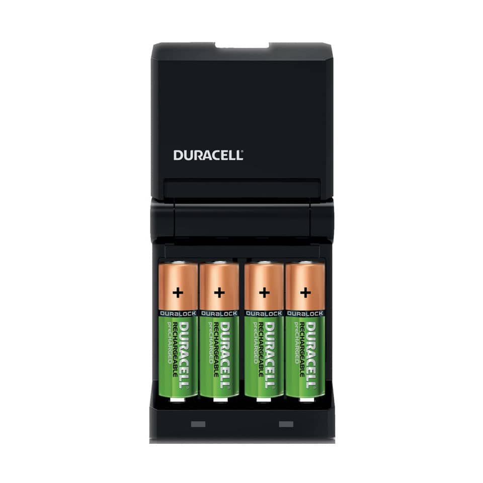 Caricabatterie Duracell Charger CEF 14 (4 ore) con 2 AA+2AAA Value DU101