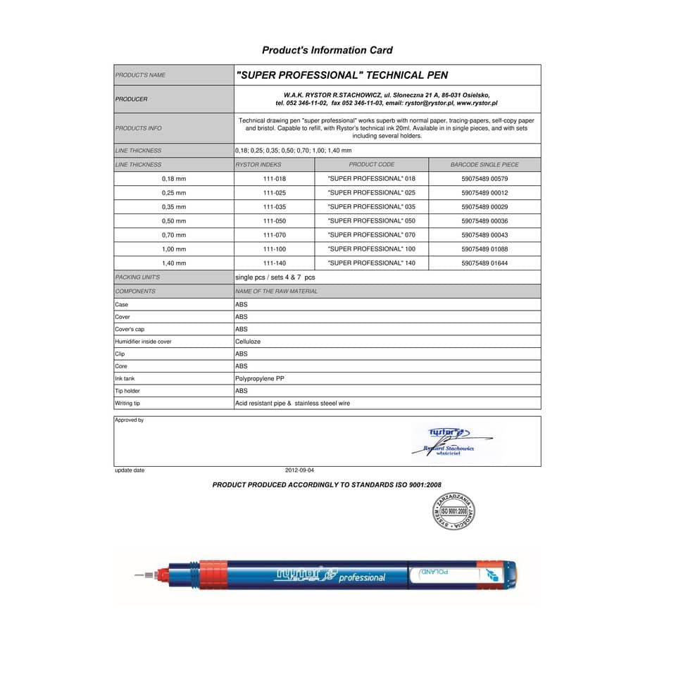 Penna a china KOH-I-NOOR tratto 0,1 mm DH1101