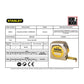 Flessometro STANLEY Powerlock 5 m x 19 mm - nastro in acciaio rivestito in Mylar - gancio per cintura - M33194