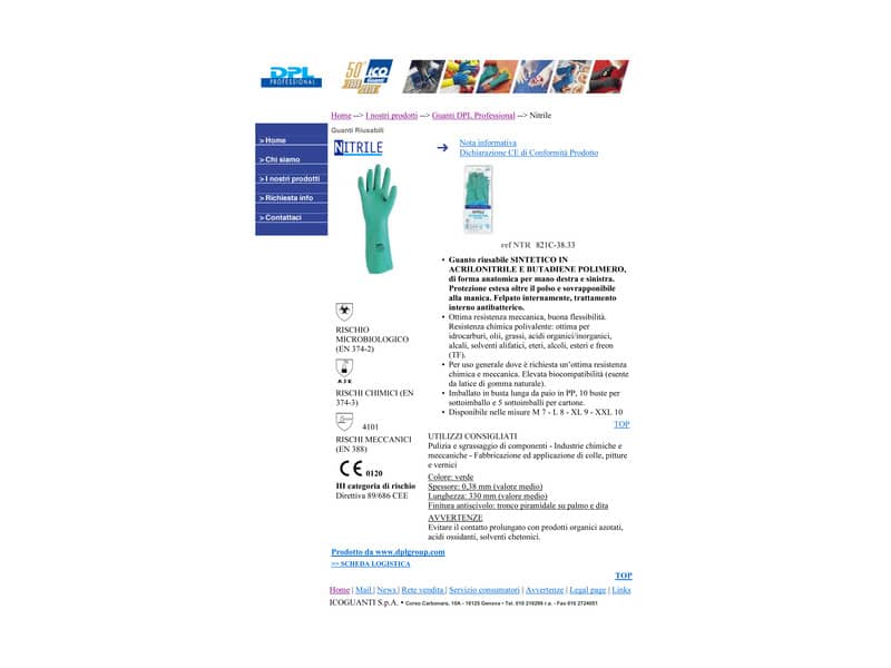 Guanti riusabili Icoguanti in nitrile XL verdi NTR/XL