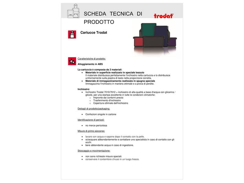 Cartucce di ricambio per timbri PRINTY 6/4642 TRODAT in feltro nero blister da 2 pezzi - 65873