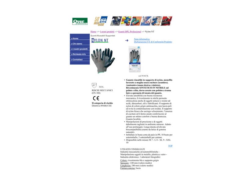 Guanti riusabili Icoguanti in nylon/nitrile L blu NNTX/LARGE