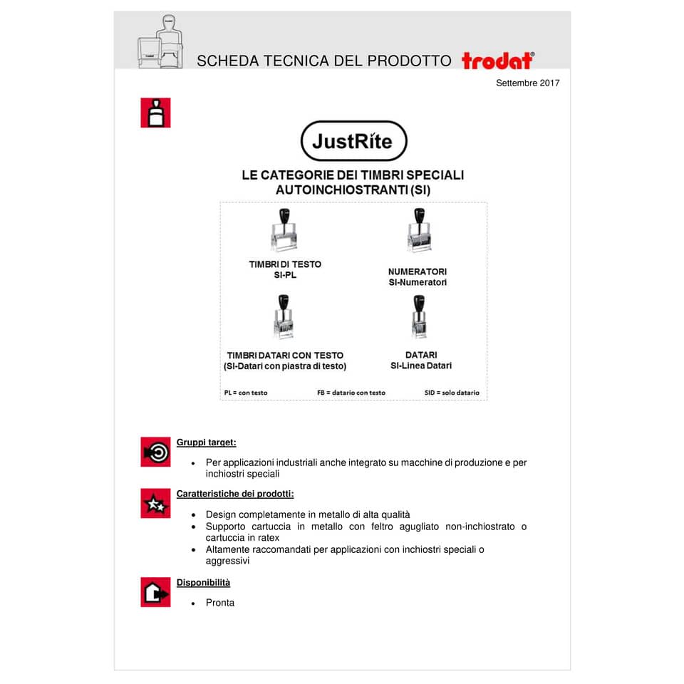 Timbro numeratore datario in metallo Reiner ND6K con numeratore a 6 cifre metallo - 102724