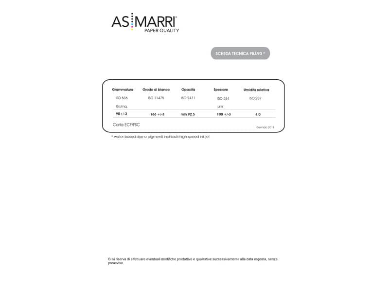 Carta plotter AS/Marri "Top Quality" 62,5 cm x 50 mt 90 g/m² - 6452