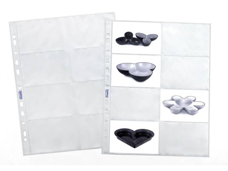 Buste a foratura universale Favorit porta foto buccia d'arancia superior 23x10 cm (x4 tasche) conf.10 - 100460148