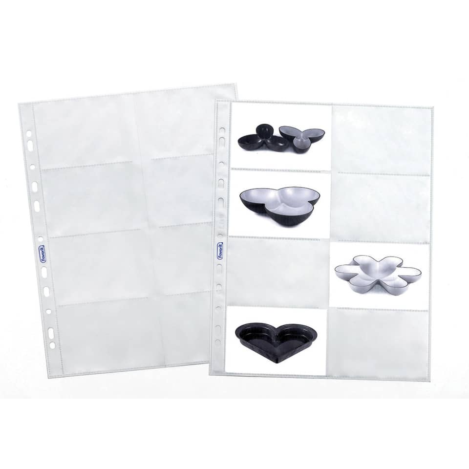 Buste a foratura universale Favorit porta foto buccia d'arancia superior 23x10 cm (x4 tasche) conf.10 - 100460148