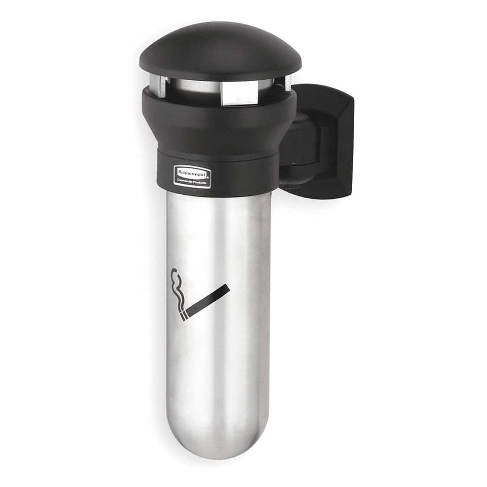 Posacenere da muro Rubbermaid Infinity™ nero H 46 cm - Ø 29,5 cm FG9W3200SSBLA