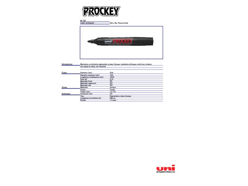 Marcatore speciale PROCKEY punta tonda 1,8 mm ROSSO M 122 R