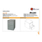 Classificatore per cartelle sospese KUBO 2 cassetti 46x62x70 cm grigio 4002