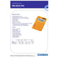 Calcolatrice da tavolo CASIO solare o batteria - 12 cifre - Arancio MS-20UC-RG-W-EC