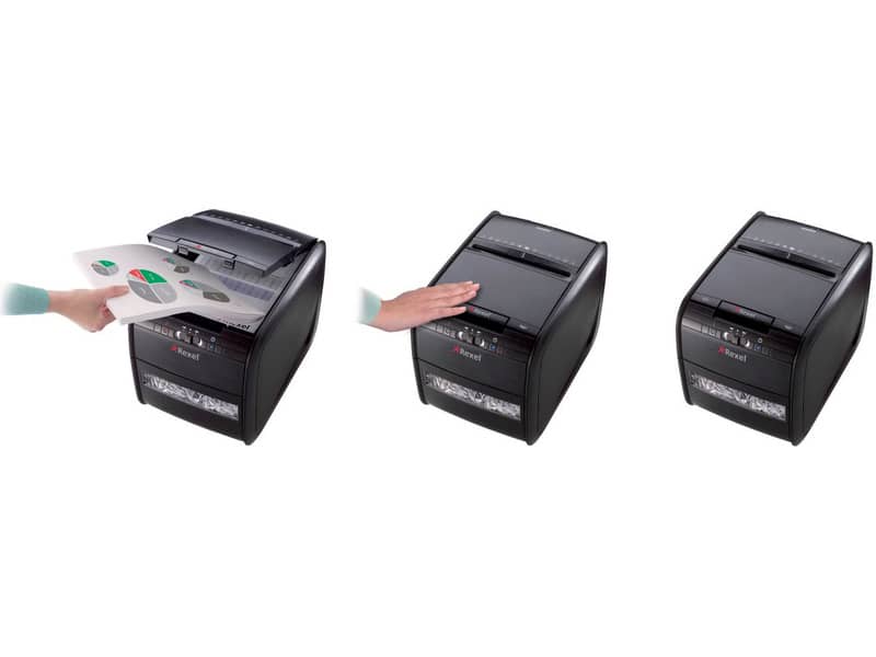 Distruggidocumenti ad alimentazione automatica Rexel Auto+60X  P-3 15 L taglio frammenti 4x45 mm nero 2103060EU