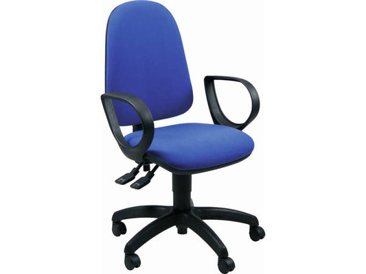 Sedia operativa girevole Unisit Jupiter JUYG Eco smart rivestimento ignifugo blu - con braccioli - JUYG/BRJ/IB