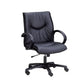 Poltrona direzionale girevole Unisit Fornax FXDO schienale basso rivestimento similpelle nero - FXDO/KN