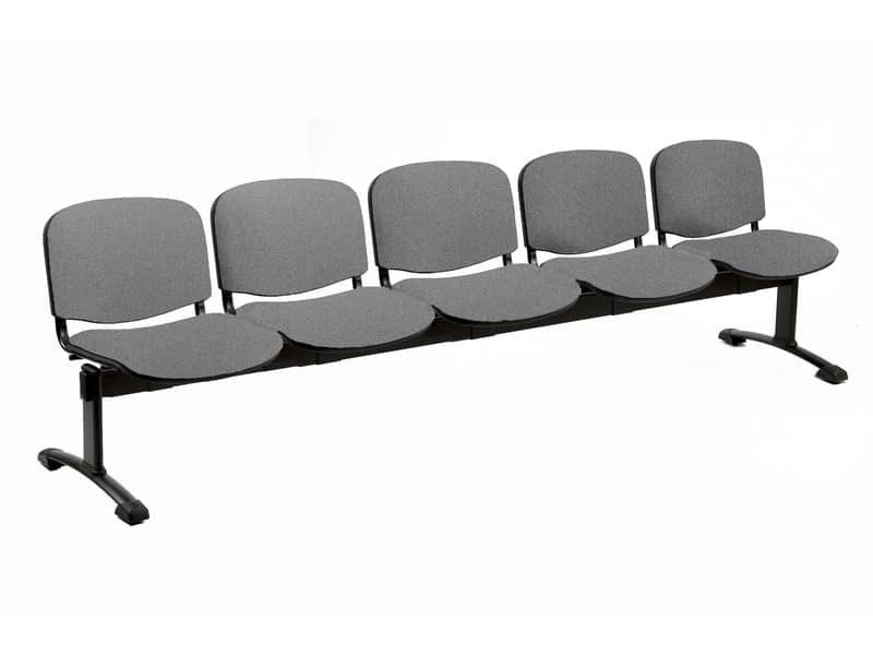 Panca 5 posti attesa Unisit Dado D55P - rivestimento ignifugo grigio scuro D55P/IT