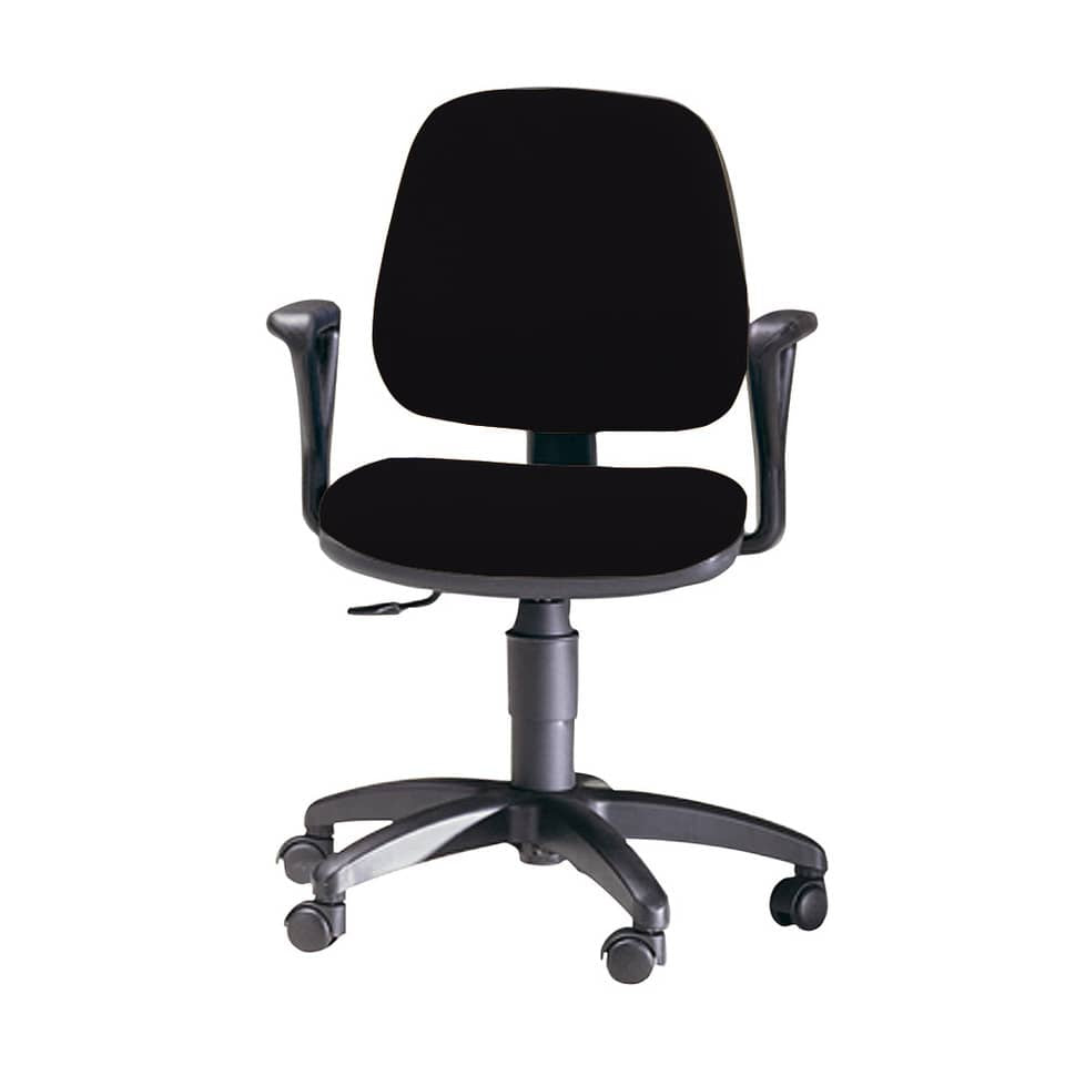 Sedia operativa girevole Unisit Leda LDB Eco smart - schienale basso - rivestimento ignifugo nero - LDB/IN