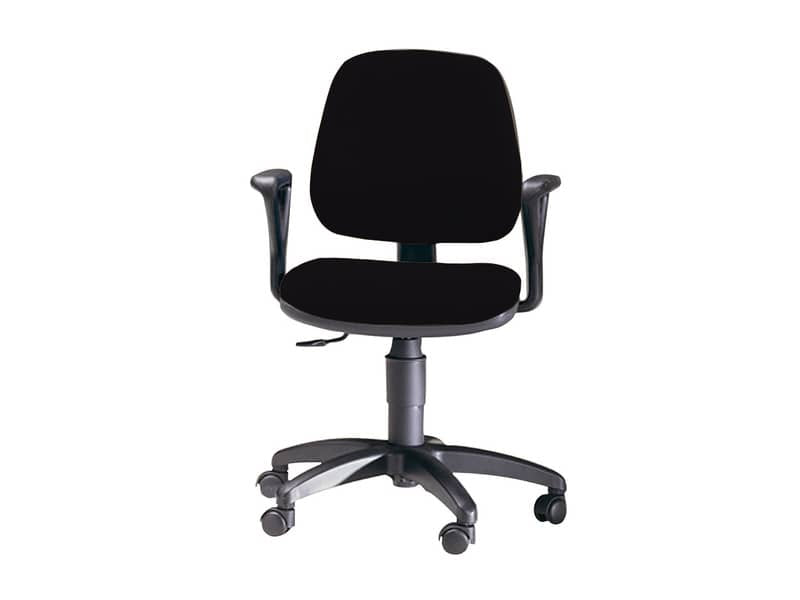 Sedia operativa girevole Unisit Leda LDB Eco smart - schienale basso - rivestimento ignifugo nero - LDB/IN