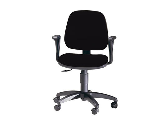 Sedia operativa girevole Unisit Leda LDB Eco smart - schienale basso - rivestimento ignifugo nero - LDB/IN