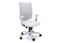Sedia semidirezionale girevole Unisit Newair NWB - schienale rete bianco - rivestimento pelle bianco - NWB/PQ