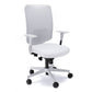 Sedia semidirezionale girevole Unisit Newair NWB - schienale rete bianco - rivestimento pelle bianco - NWB/PQ