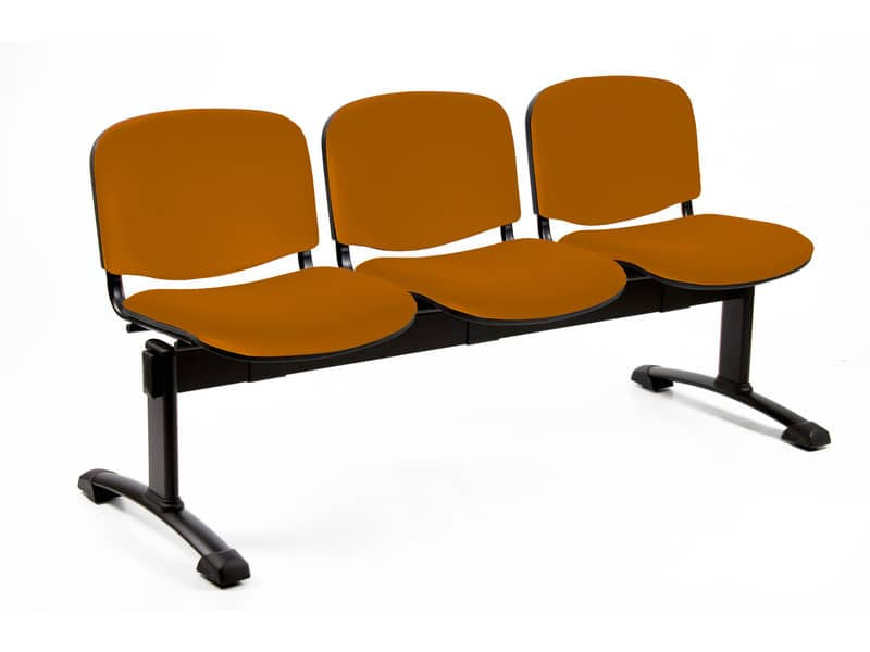 Panca 3 posti attesa Unisit Dado D53P - rivestimento Eco arancione D53P/EA