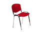 Sedia visitatore a 4 gambe Unisit Dado D5PC - struttura cromo - PPL rosso - conf. 2 pezzi - D5PC/2/RO