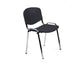 Sedia visitatore a 4 gambe Unisit Dado D5PC - struttura cromo - PPL nero - conf. 2 pezzi - D5PC/2/NE