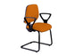 Sedia operativa visitatore Unisit Leda LDS Eco smart su slitta - rivestimento Eco - arancione - LDS/EA