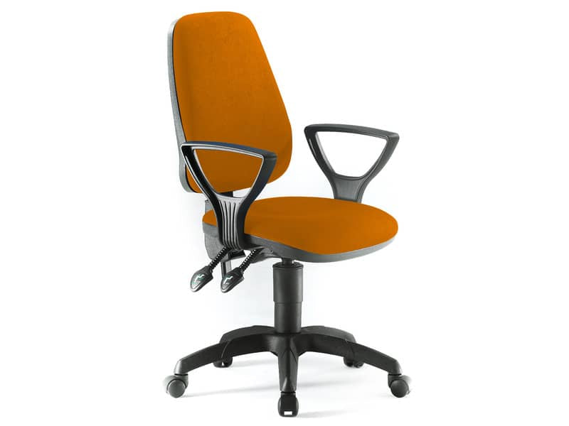 Sedia operativa girevole Unisit Leda LDAY Eco smart - schienale alto - rivestimento Eco arancione - LDAY/EA