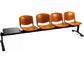 Panca 4 posti attesa Unisit Dado D54PT con tavolino - rivestimento Eco arancione - D54PT/EA