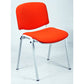 Sedia visitatore 4 gambe Unisit Dado D5B acciaio bianco - rivestimento ignifugo rosso - Conf. 2 pezzi - D5B/2/IR