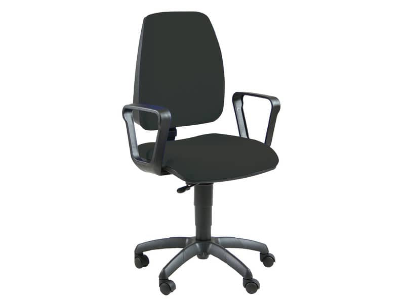 Sedia operativa girevole Unisit Jupiter JUBR Eco smart - rivestimento ignifugo nero - con braccioli - JUBR/IN