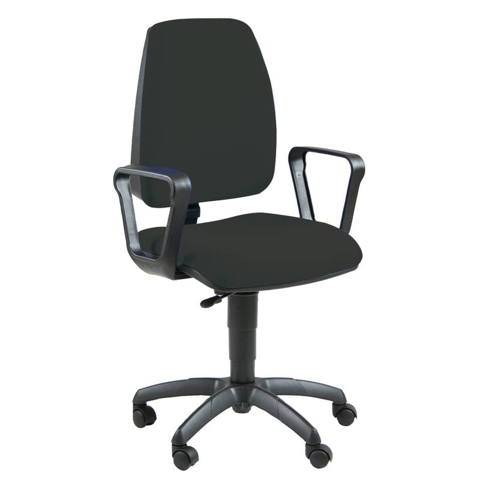 Sedia operativa girevole Unisit Jupiter JUBR Eco smart - rivestimento ignifugo nero - con braccioli - JUBR/IN