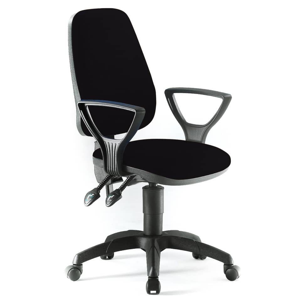 Sedia operativa girevole Unisit Leda LDAY Eco smart - schienale alto - rivestimento Eco nero - LDAY/EN