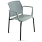 Sedia visitatore a 4 gambe Unisit Login LGSPBR - schienale in rete - PPL grigio con braccioli conf. 2 pezzi LGSPBR/2/GR