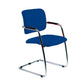 Sedia visitatore con slitta Unisit Lithium LTLT struttura cromata - rivest. Eco blu - impilabile LTLT/EB
