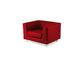 Divano attesa a 1 posto Unisit Quad QD1 schienale fisso - rivestimento tessuto ignifugo rosso - QD1/IR