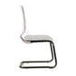 Sedia visitatore semidirezionale Unisit Newair NWBS su slitta - schienale rete bianco - riv. similpelle bianco NWBS/KQ