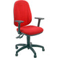 Sedia operativa girevole Unisit Giano GIGI Eco Smart rivestimento PPL rosso - braccioli inclusi - GIGI/BR3D/ER