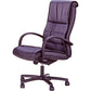 Poltrona direzionale girevole Unisit Gemini GMPY schienale fisso rivestimento pelle nero - GMPY/PN