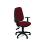 Sedia operativa girevole Unisit Teti TETE Eco Smart - rivestimento ignifugo bordeaux - con braccioli - TETE/ID