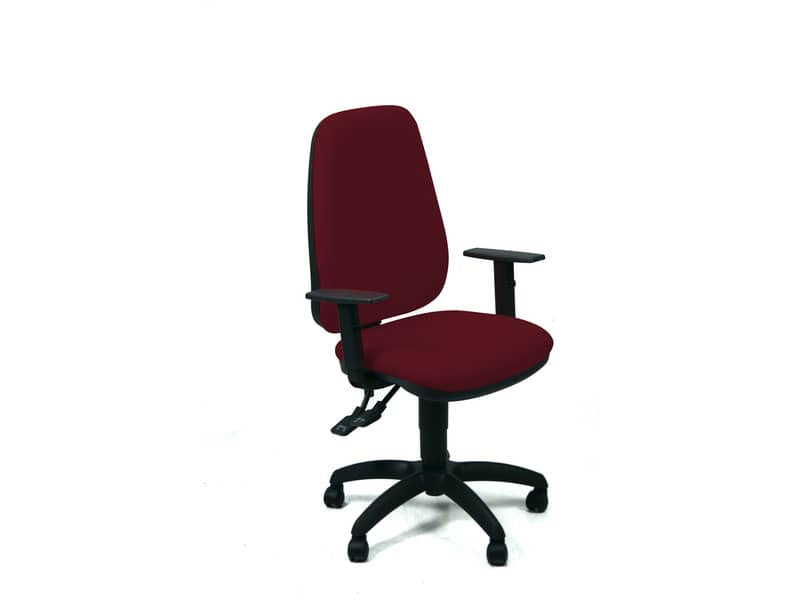 Sedia operativa girevole Unisit Teti TETE Eco Smart - rivestimento ignifugo bordeaux - con braccioli - TETE/ID