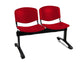 Panca 2 posti attesa Unisit Dado D5P2P - PPL rosso D5P2P/RO