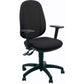 Sedia operativa girevole Unisit Giano GIGI Eco Smart rivestimento PPL nero - braccioli inclusi - GIGI/BR3D/EN