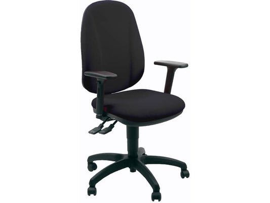Sedia operativa girevole Unisit Giano GIGI Eco Smart rivestimento PPL nero - braccioli inclusi - GIGI/BR3D/EN