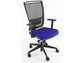 Sedia semidirezionale girevole Unisit Zoe ZOEA schienale in rete nero rivest. ignifugo blu - con braccioli ZOEA/BR/IB
