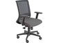 Sedia operativa girevole Unisit Gotha GHN schienale in rete nero rivestimento Eco grigio - con braccioli - GHN/BR2D/ET