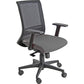 Sedia operativa girevole Unisit Gotha GHN schienale in rete nero rivestimento Eco grigio - con braccioli - GHN/BR2D/ET