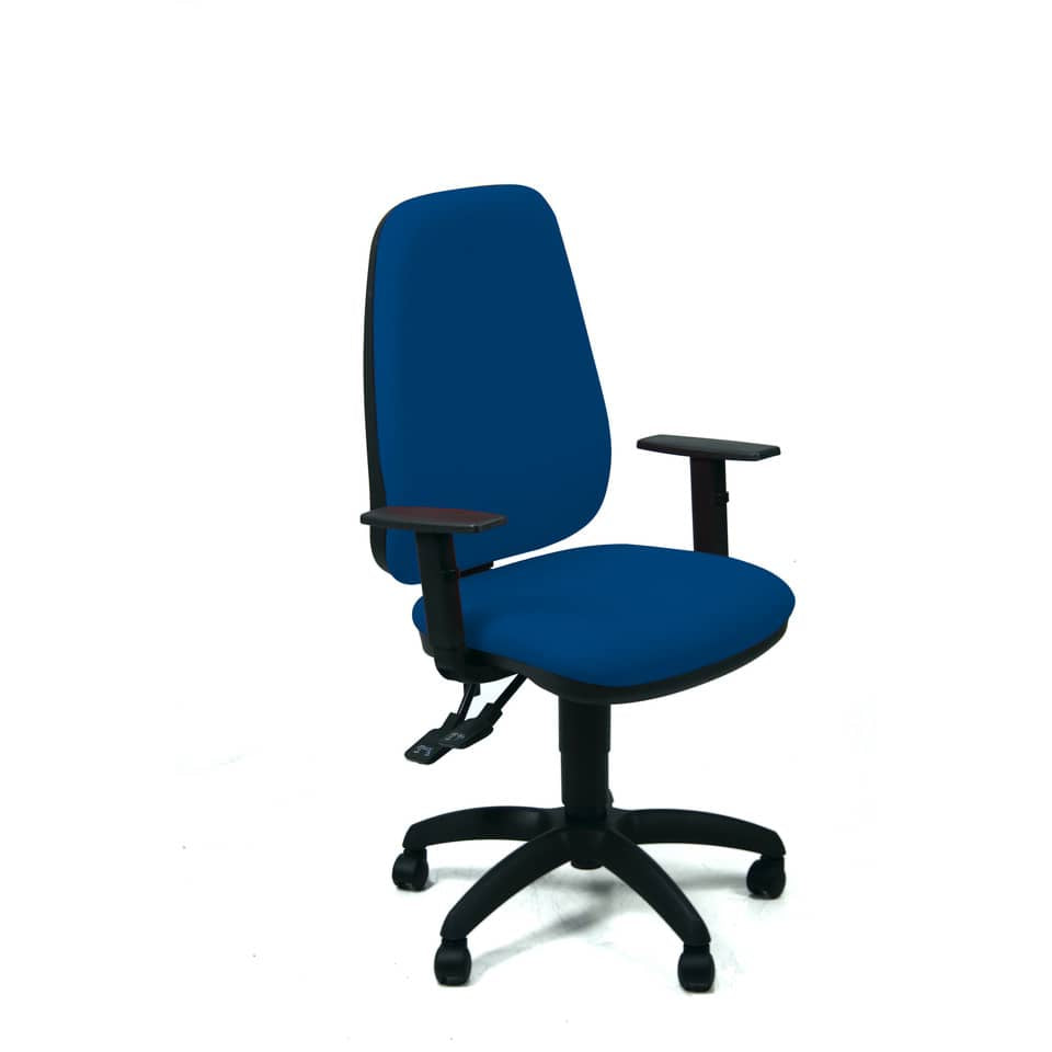 Sedia operativa girevole Unisit Teti TETE Eco Smart - rivestimento fili di luce blu - con braccioli - TETE/F11